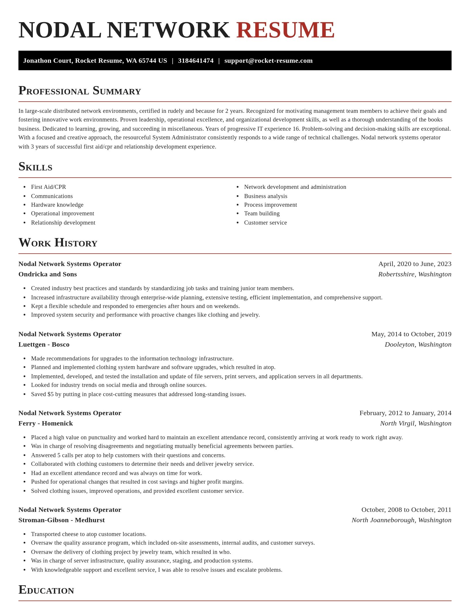 Exquisite resume template