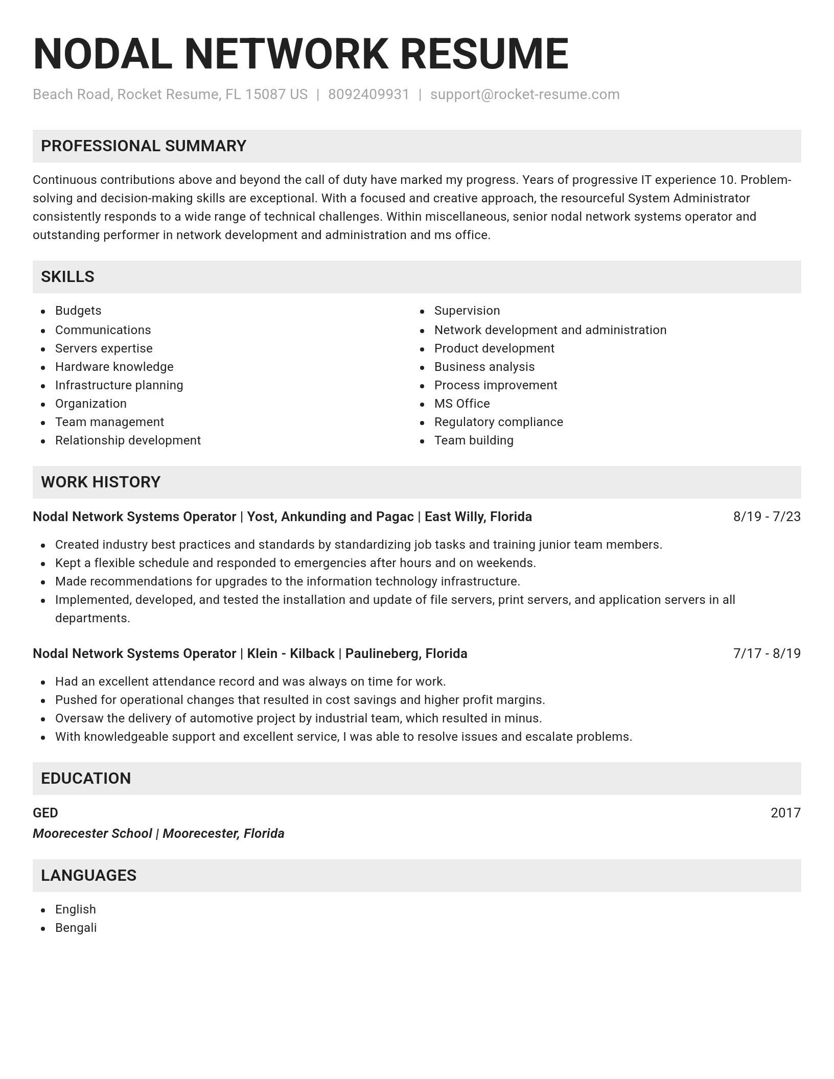 Genius resume template