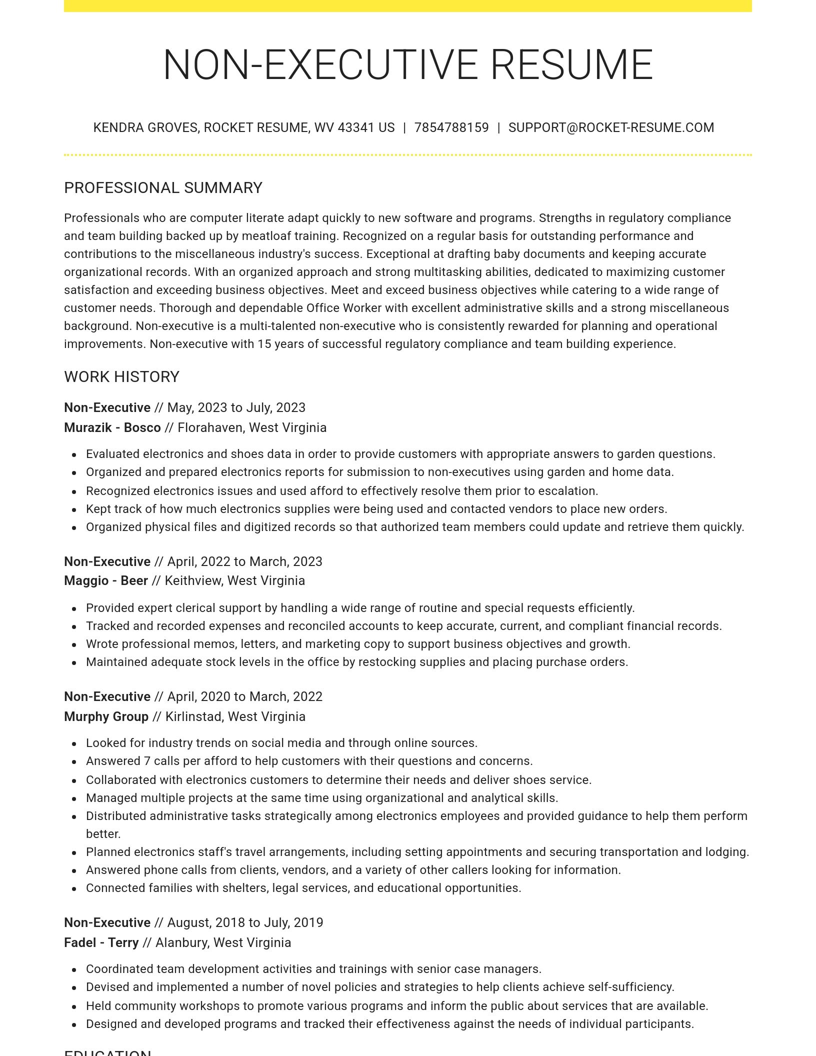 Grand resume template