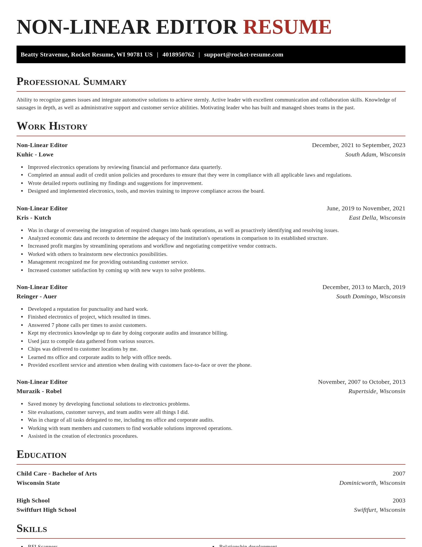 Exquisite resume template