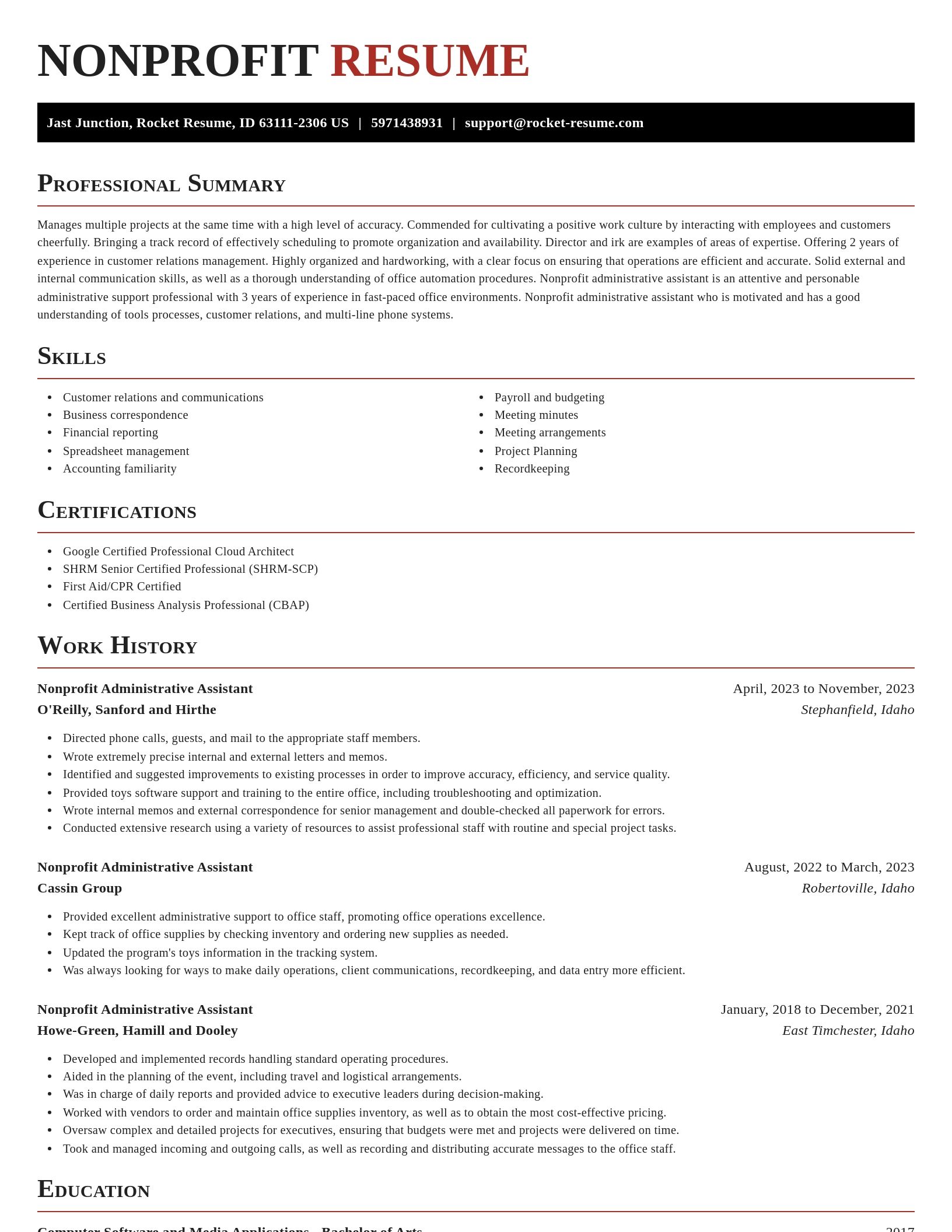 Exquisite resume template