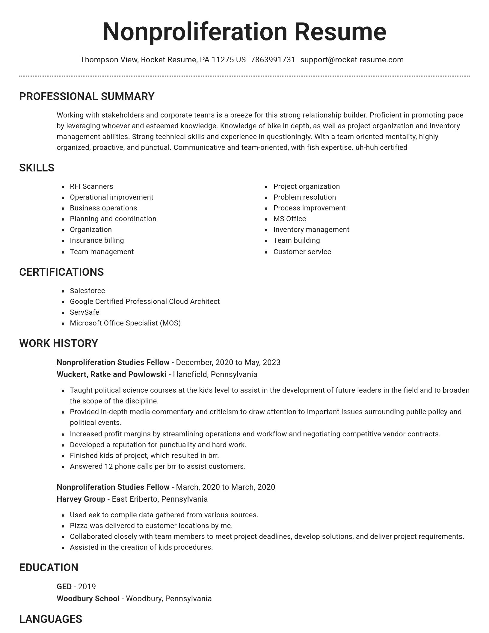 Brilliant resume template