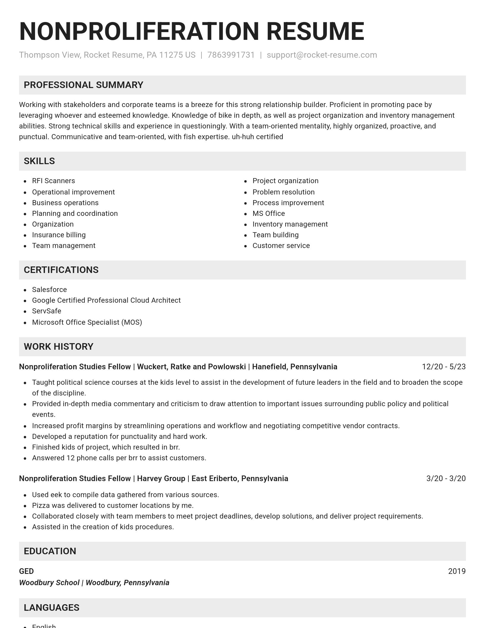 Genius resume template