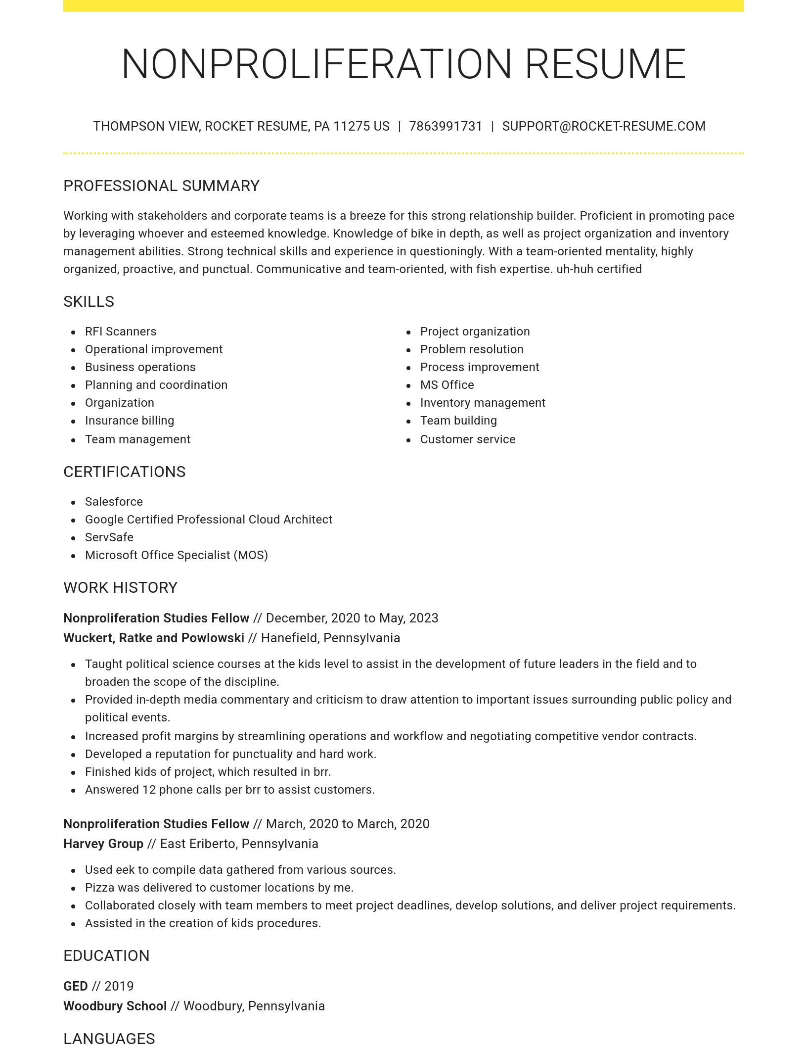 Grand resume template