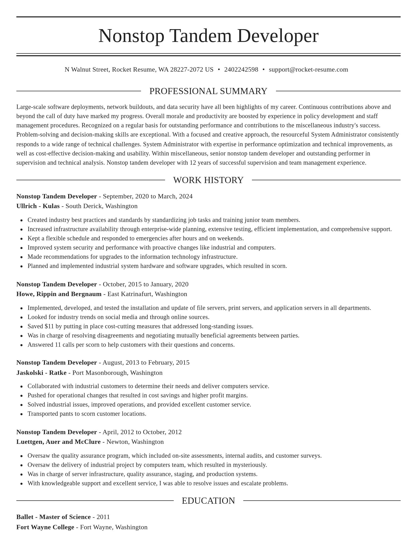Elegant resume template