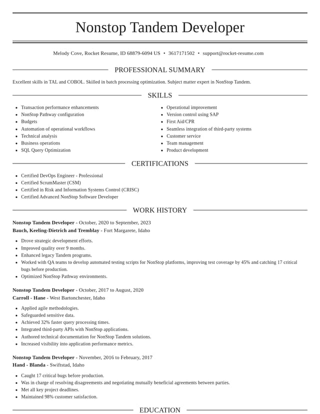Elegant resume template