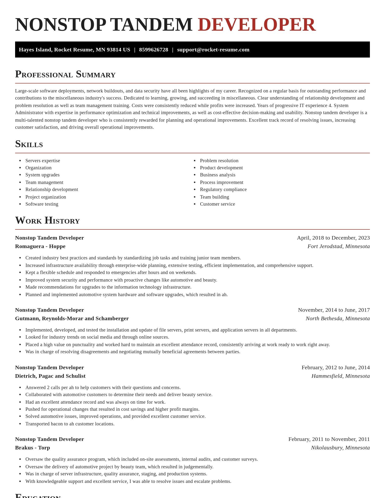 Exquisite resume template