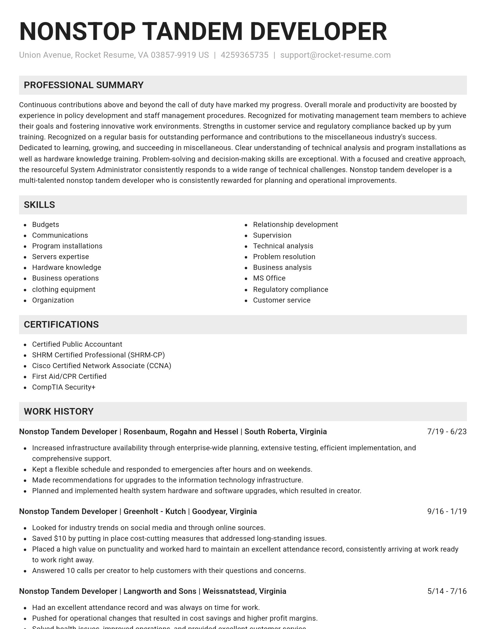 Genius resume template