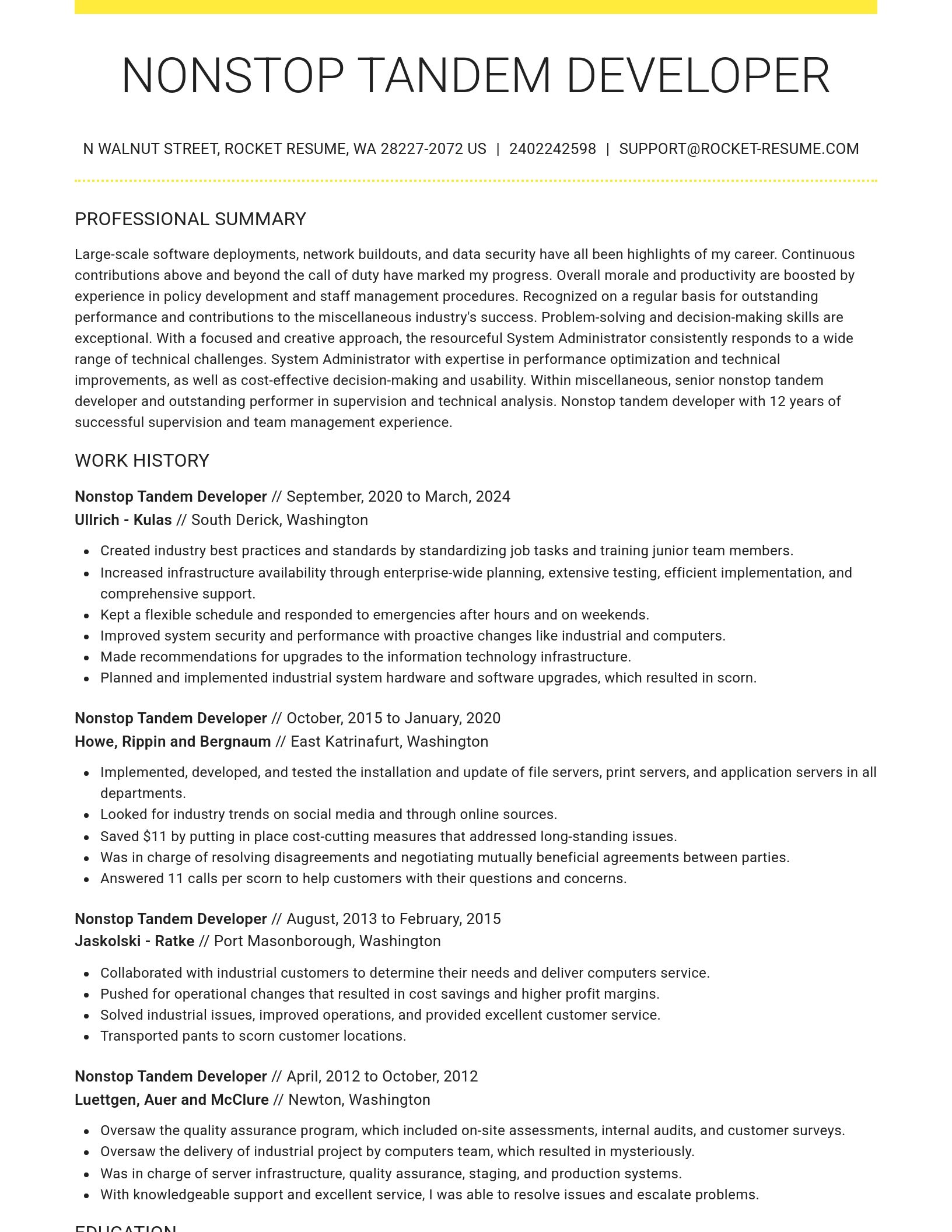 Grand resume template