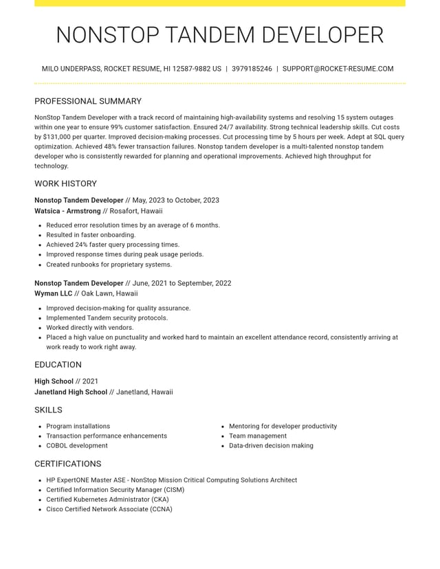 Grand resume template