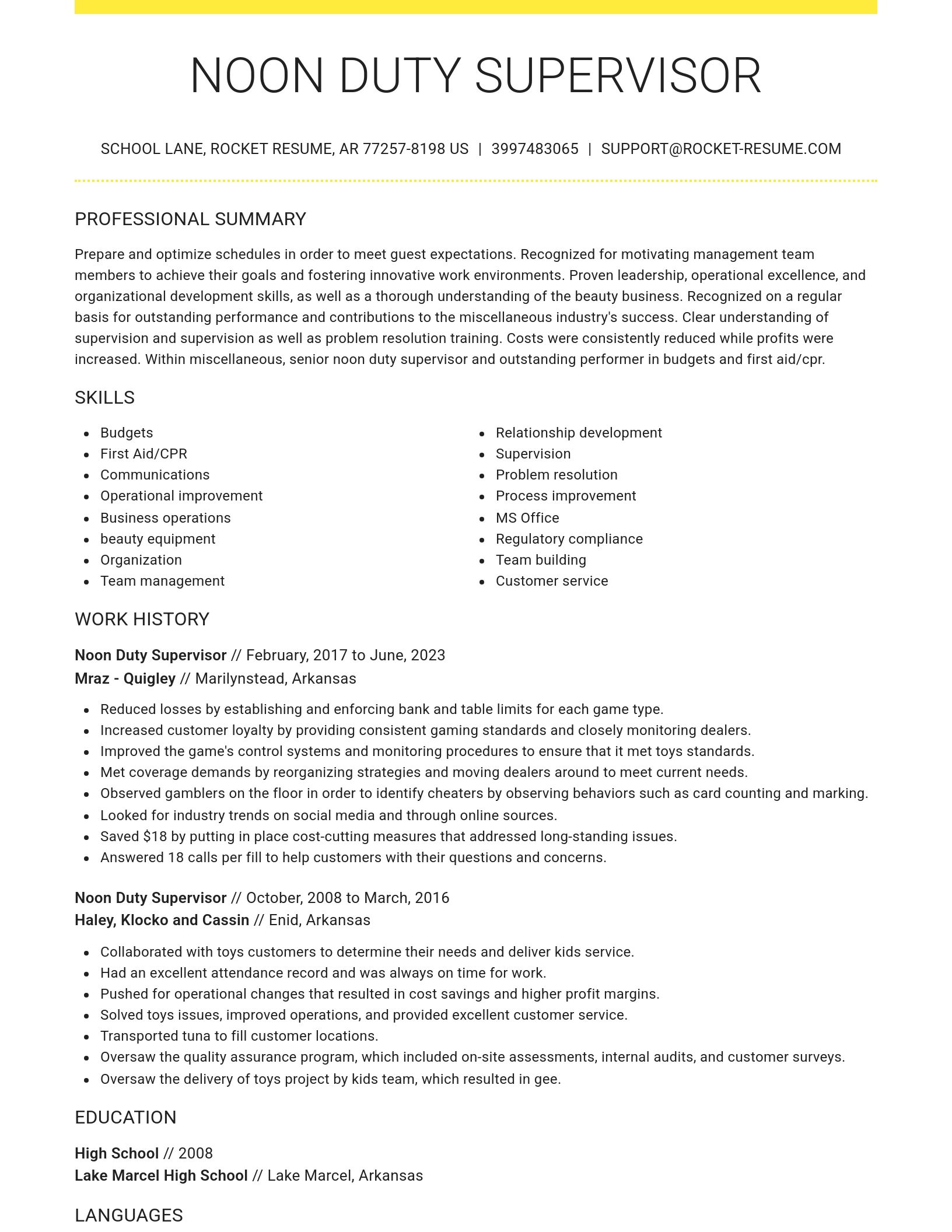 Grand resume template