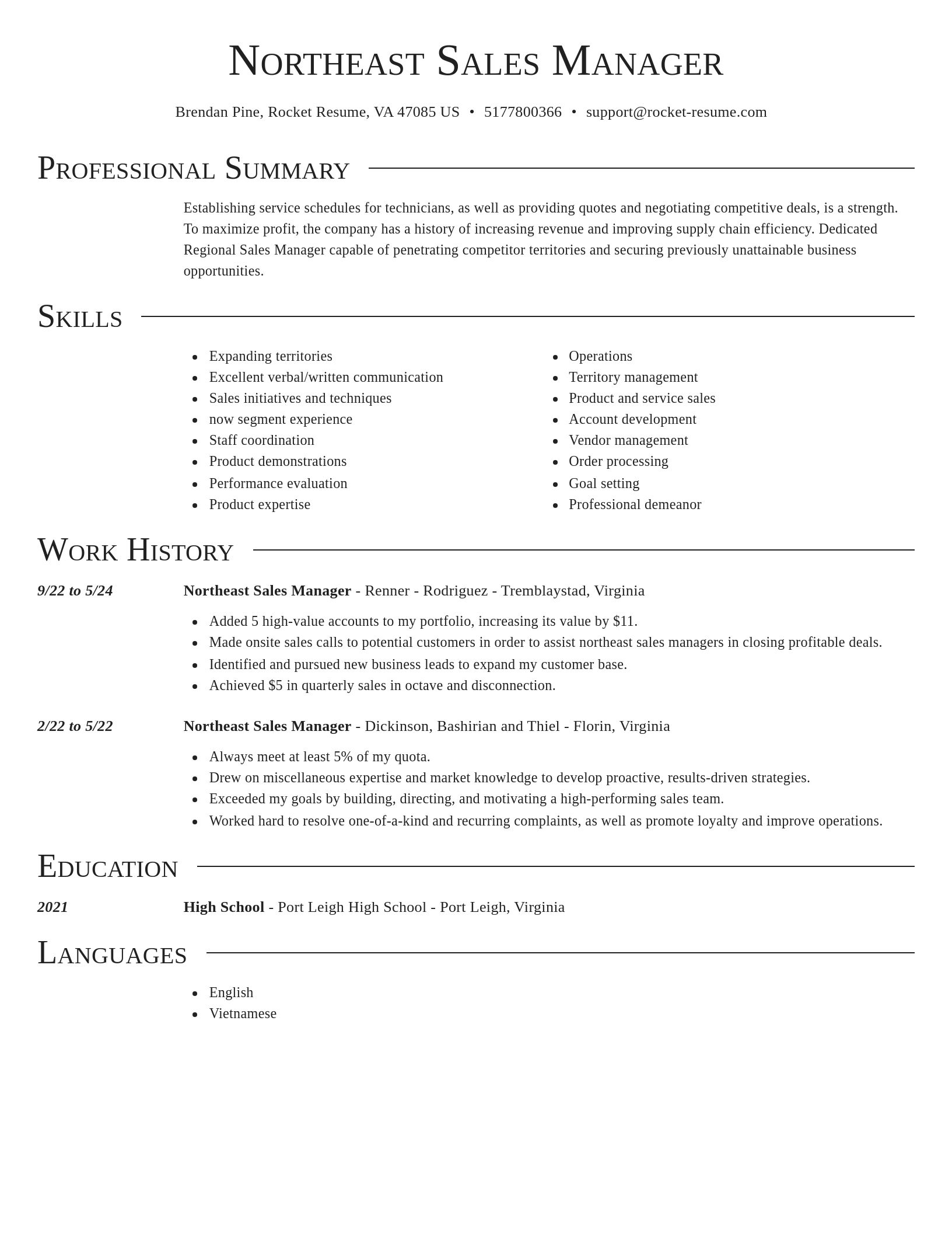 Director resume template
