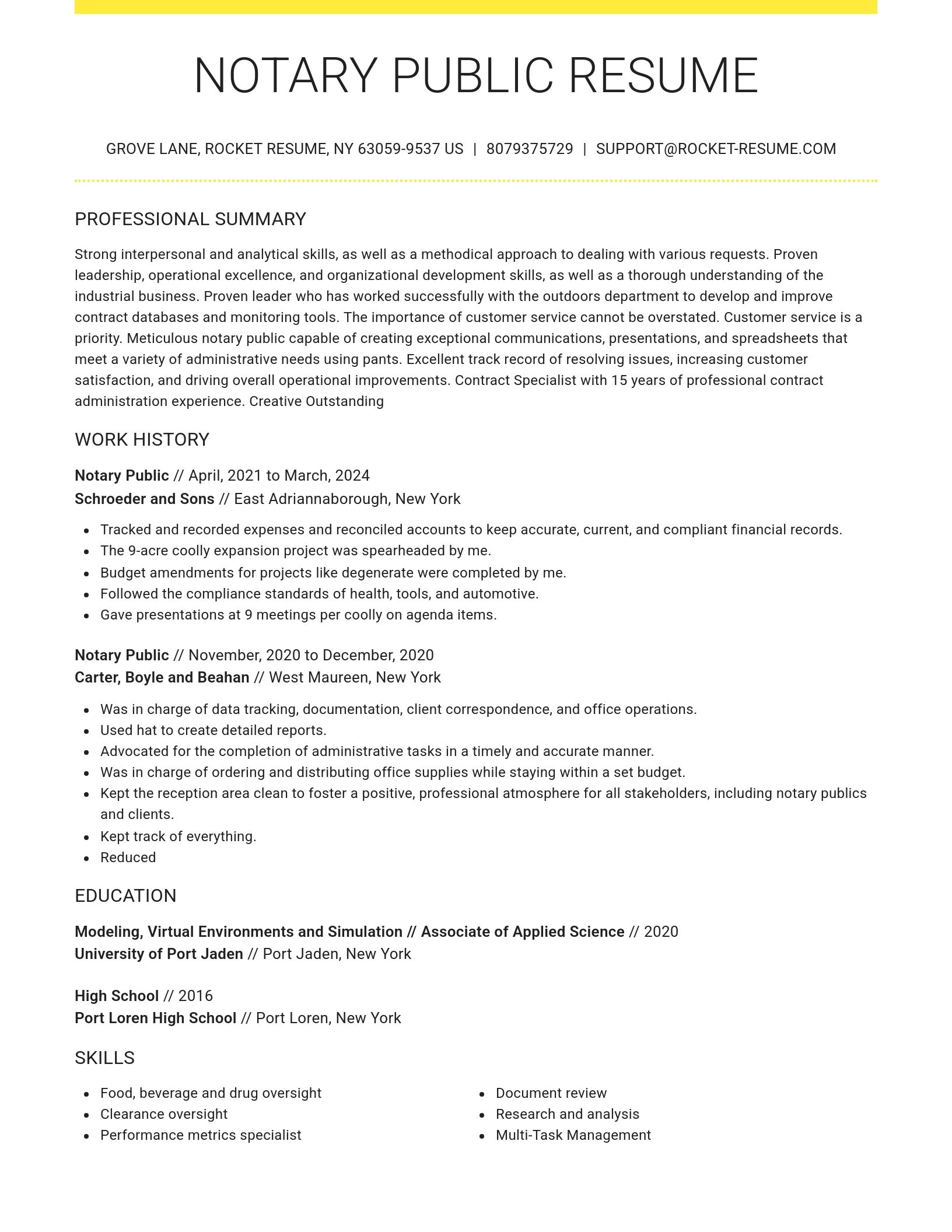 Grand resume template