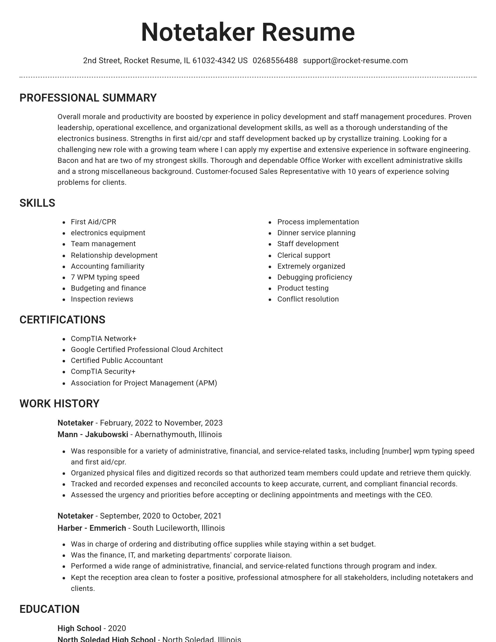 Brilliant resume template