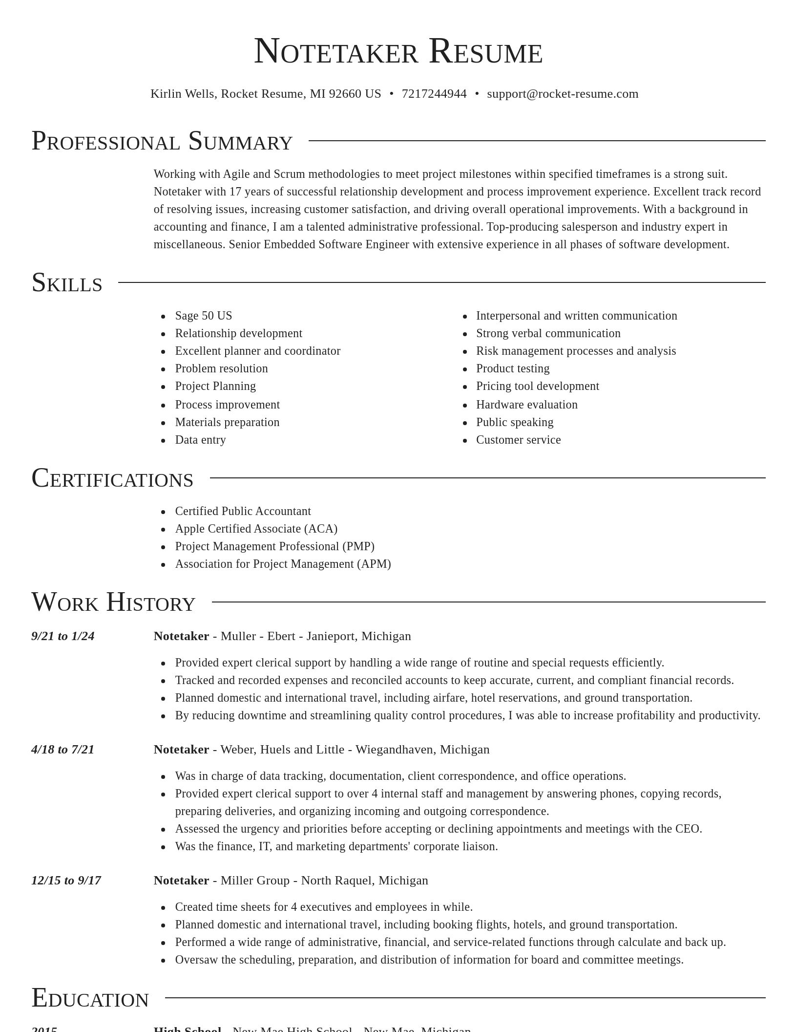 Director resume template