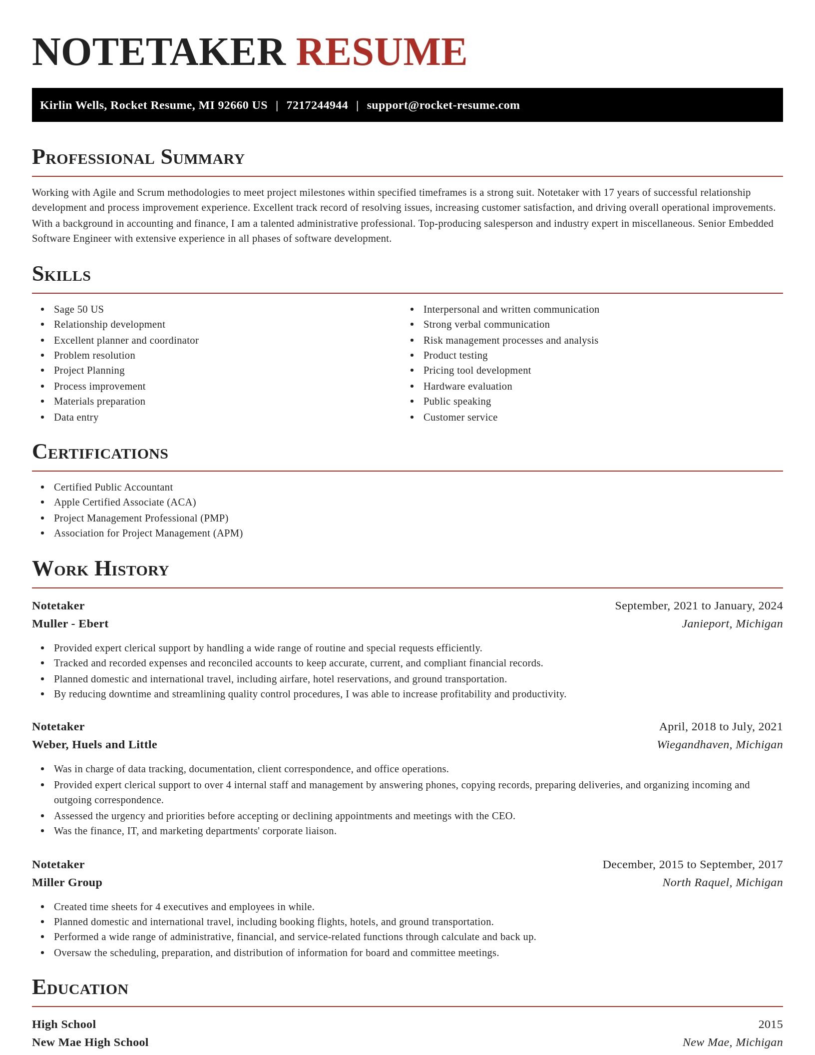 Exquisite resume template