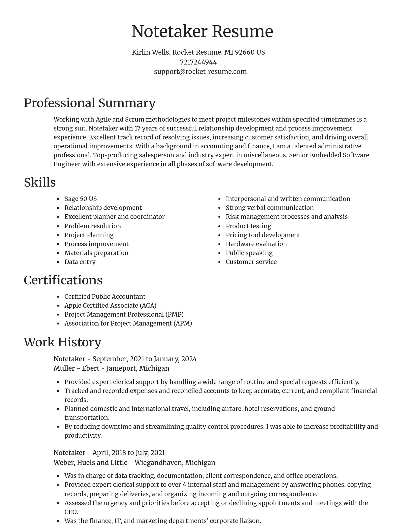 Focal Point resume template