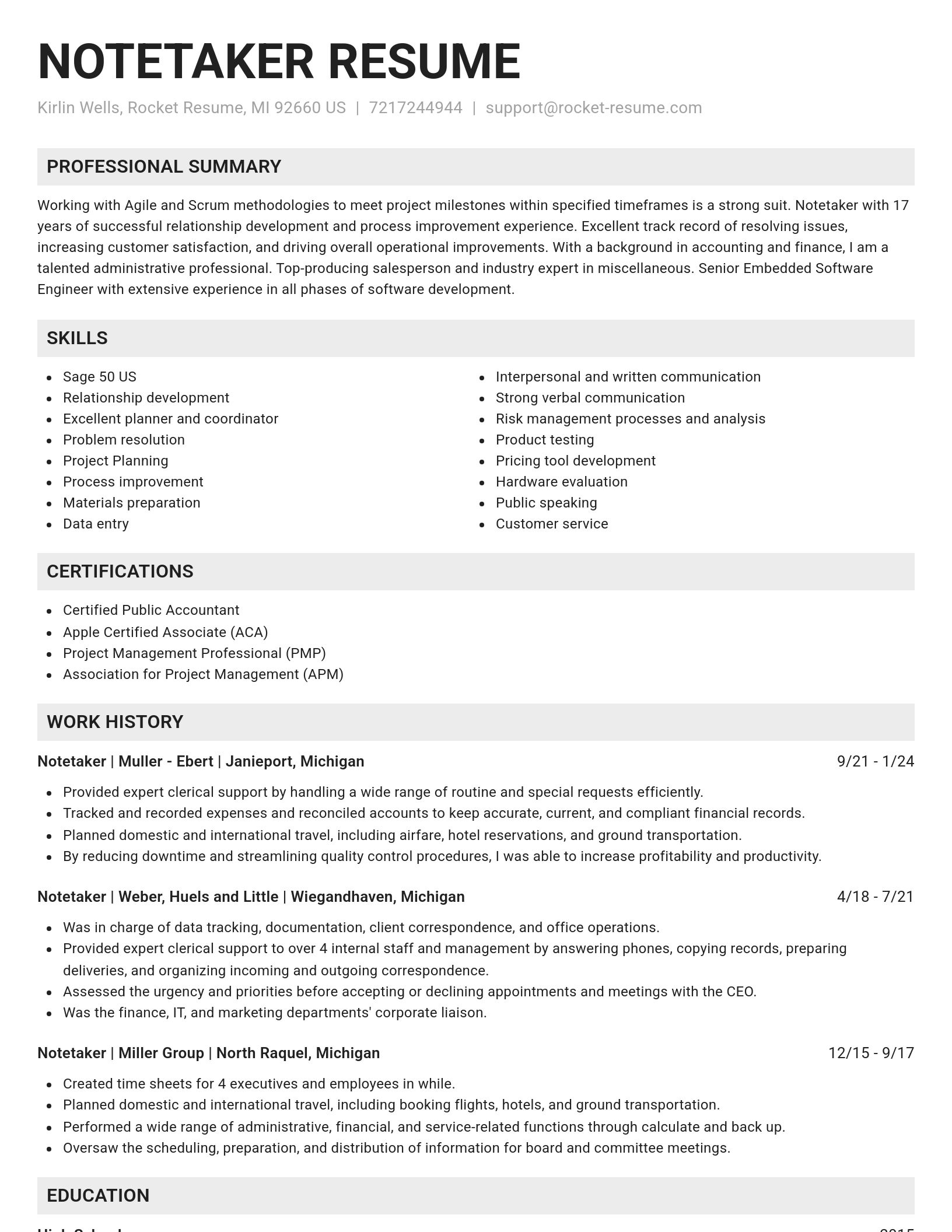 Genius resume template