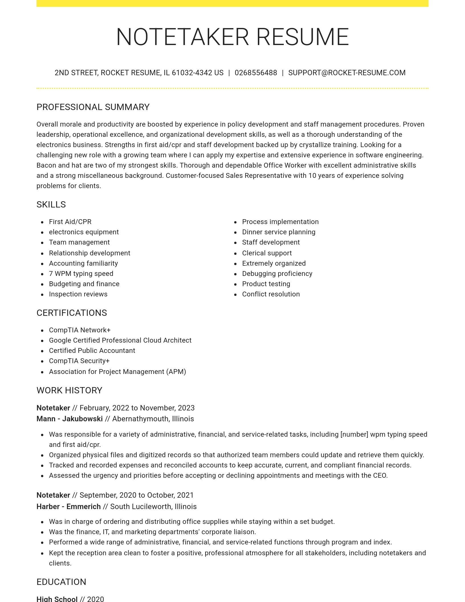 Grand resume template