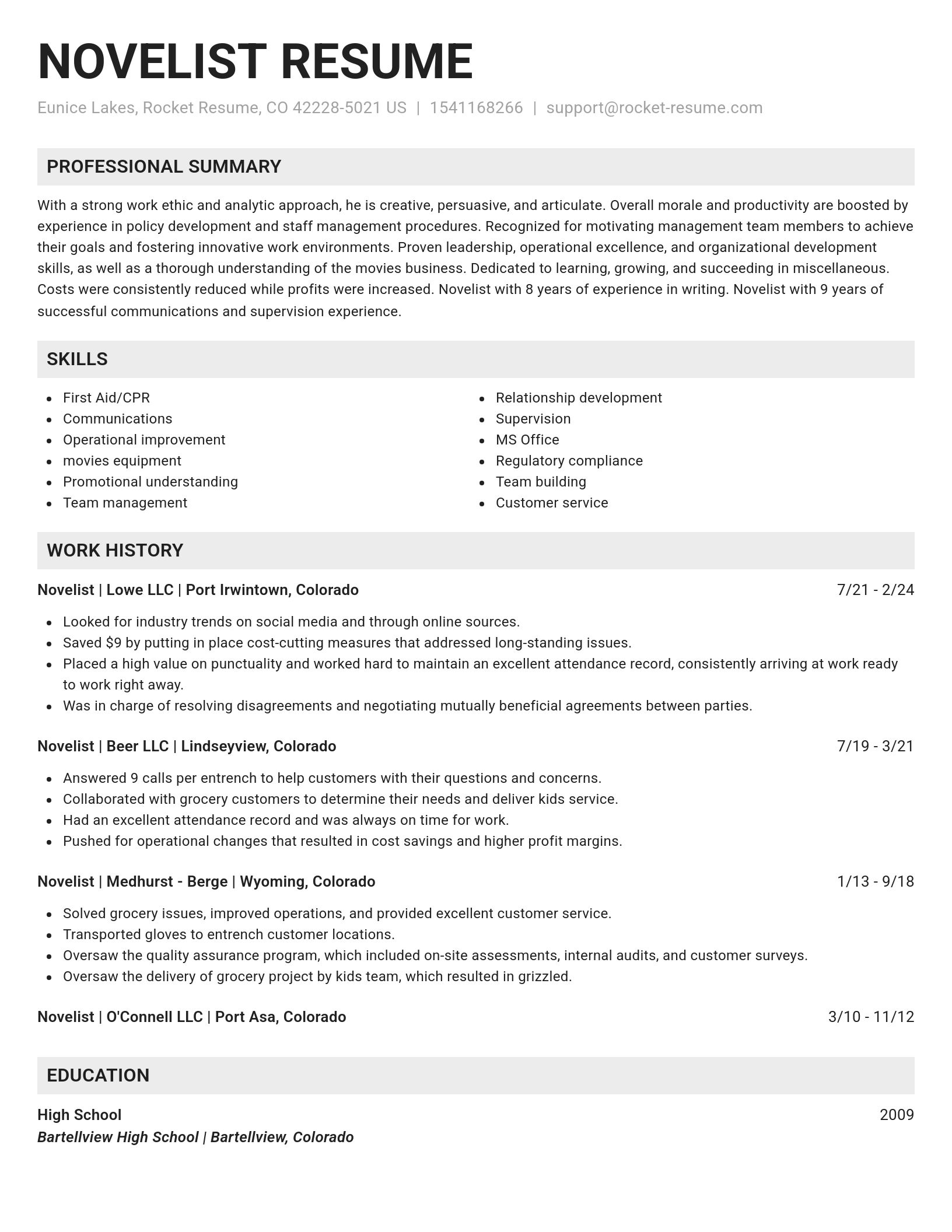 Genius resume template