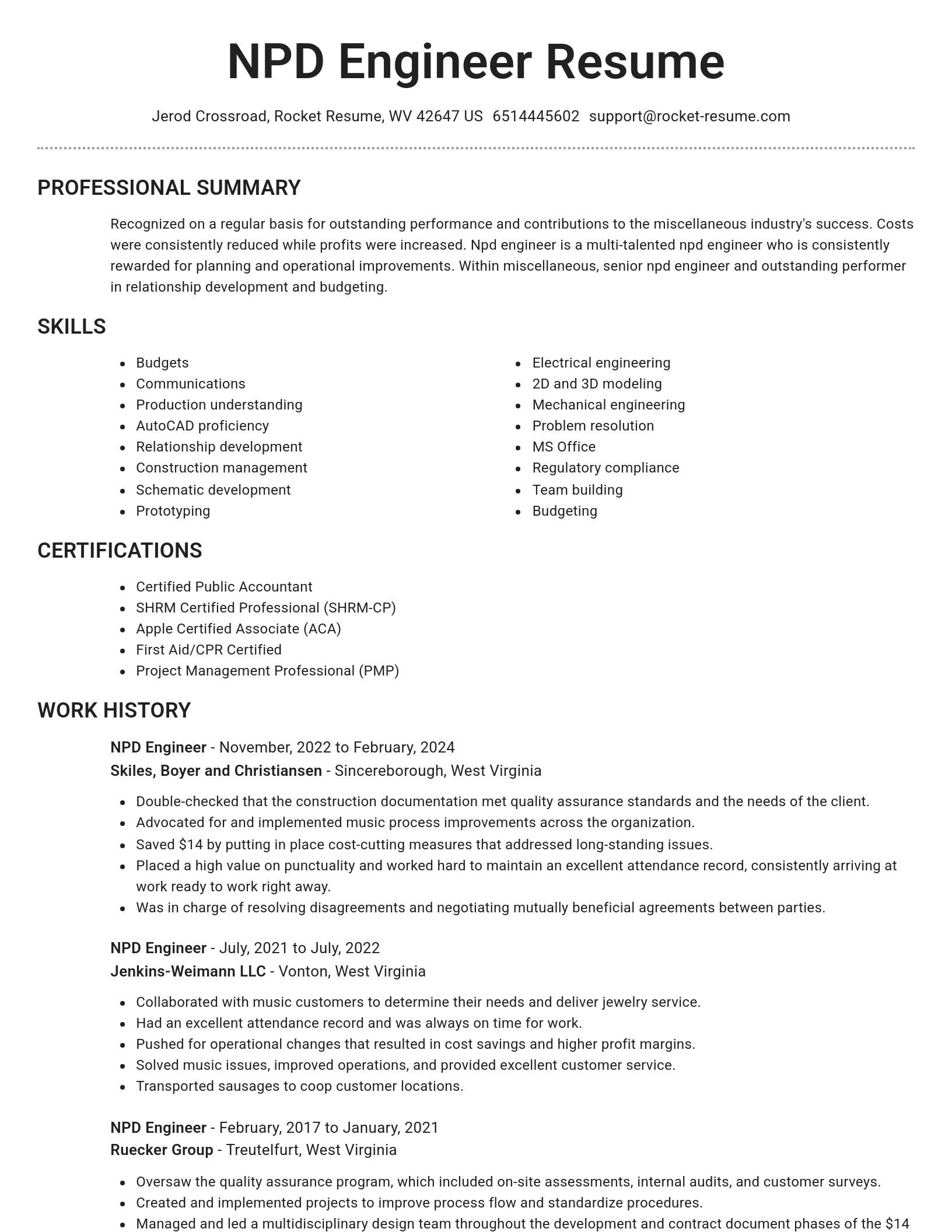 Brilliant resume template