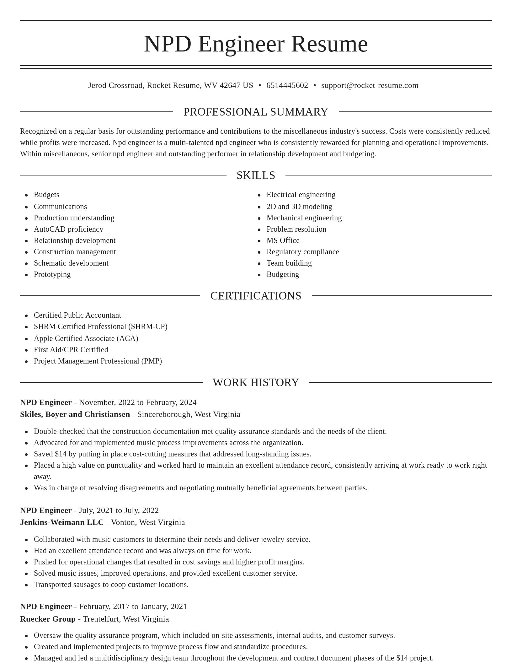 Elegant resume template
