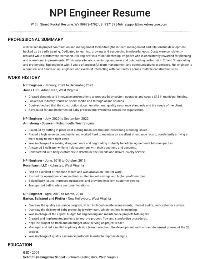 Brilliant resume template