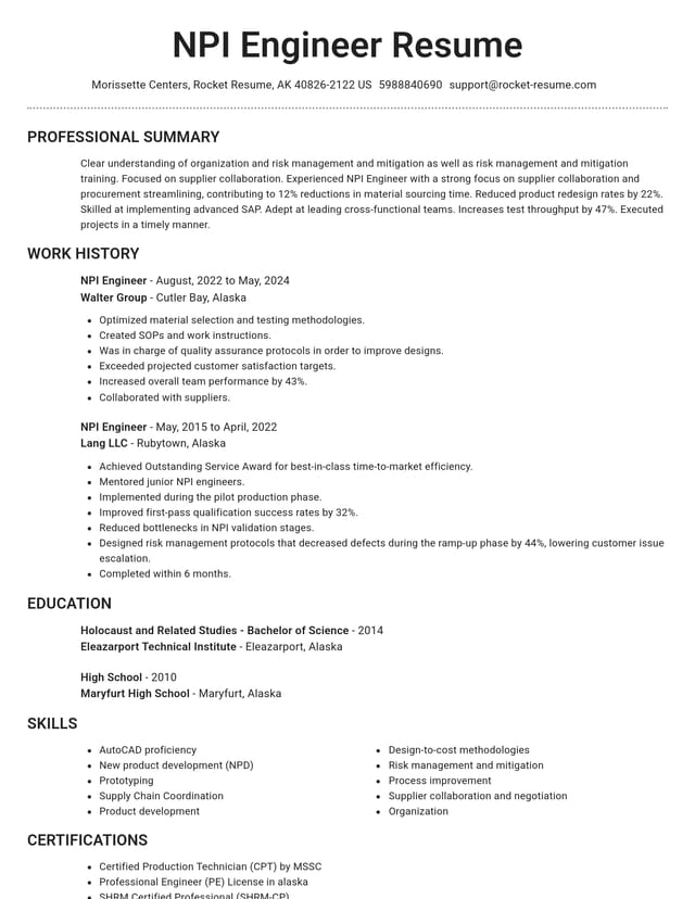 Brilliant resume template