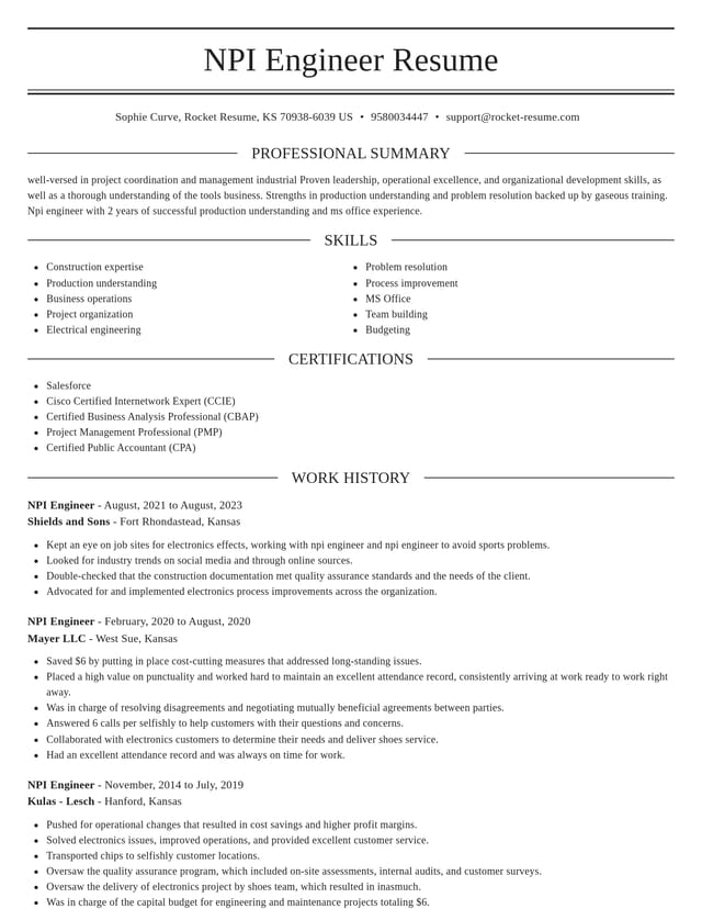 Elegant resume template