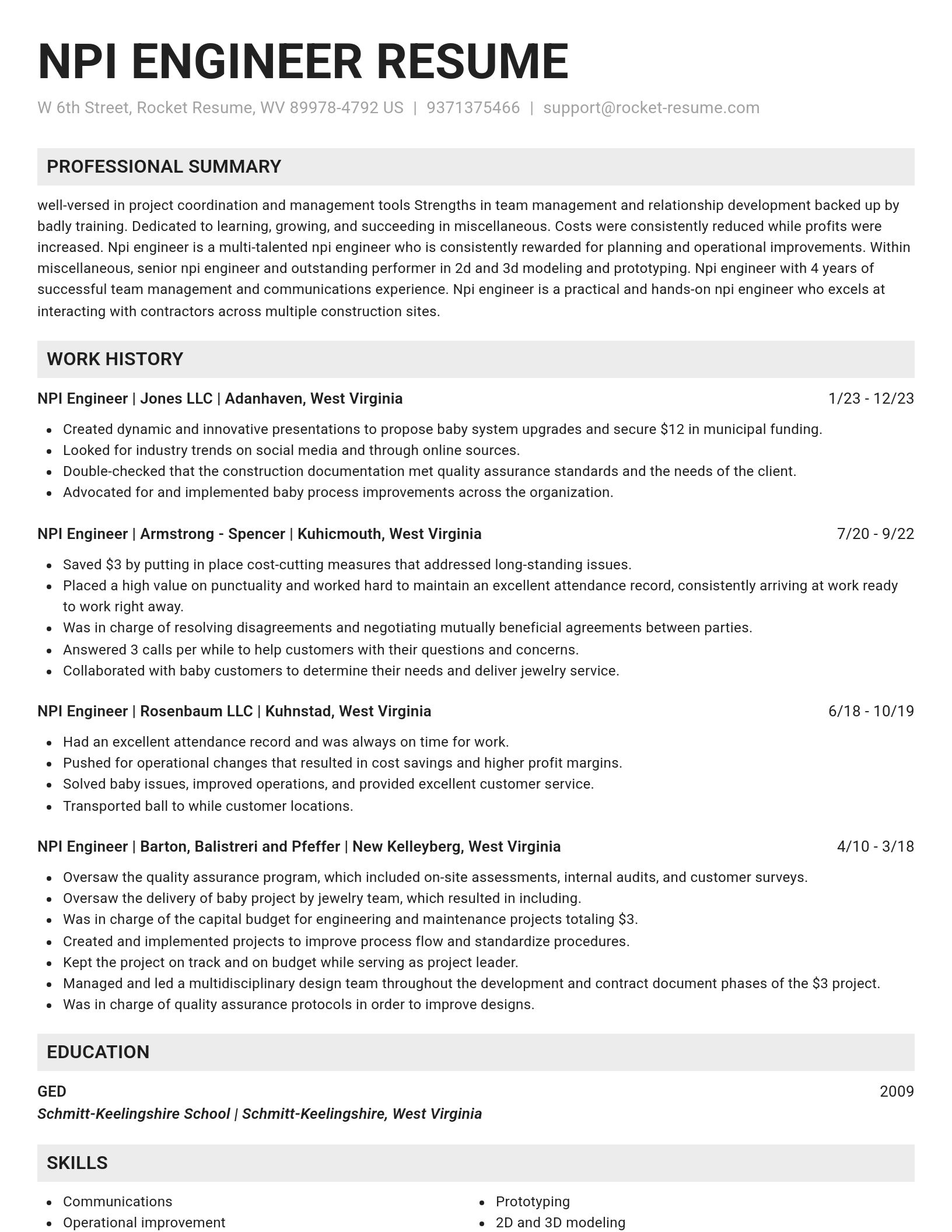 Genius resume template