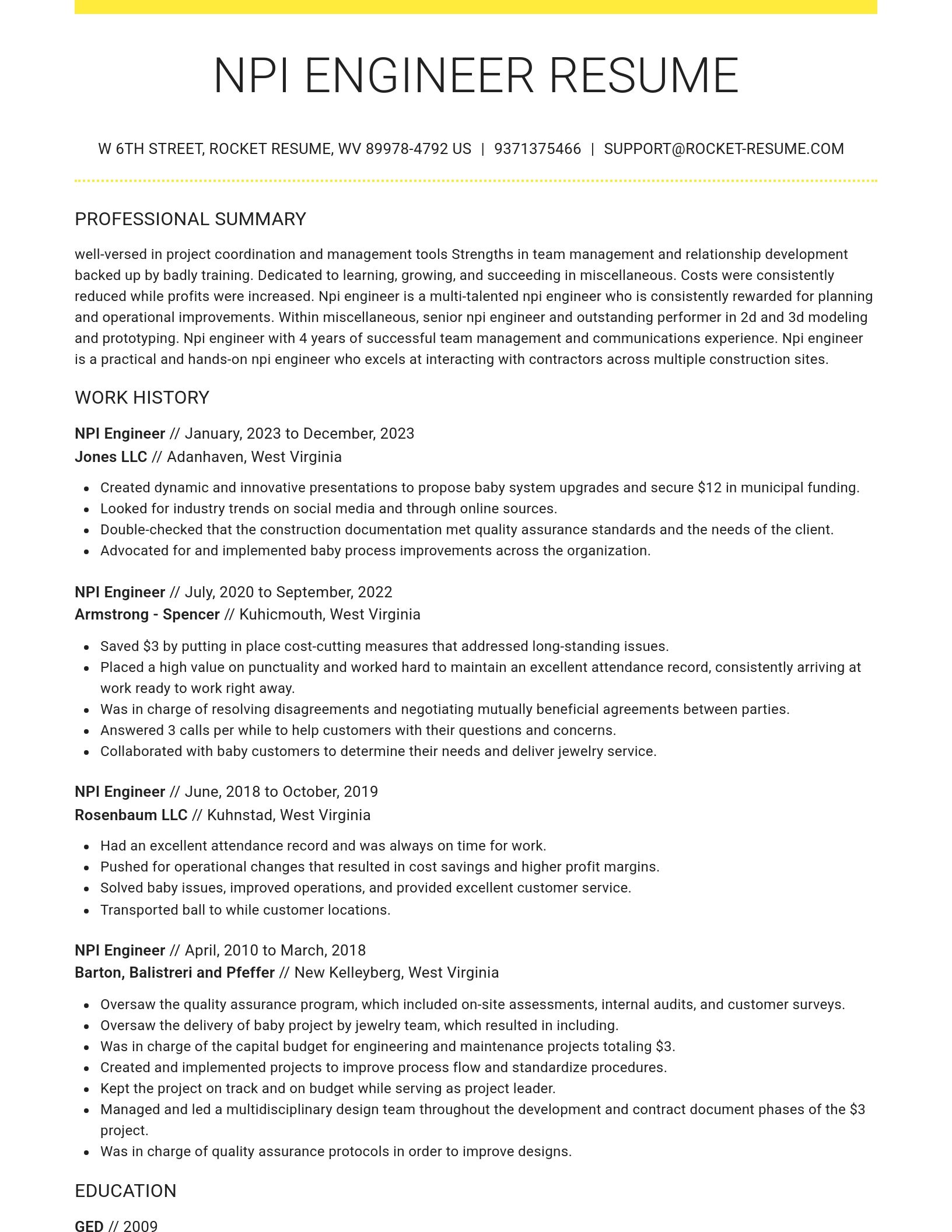 Grand resume template