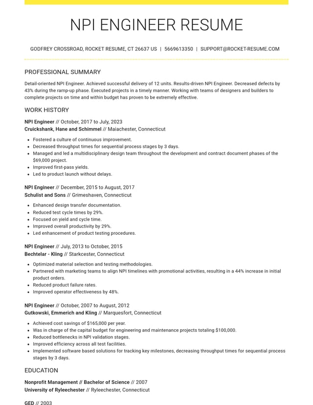 Grand resume template