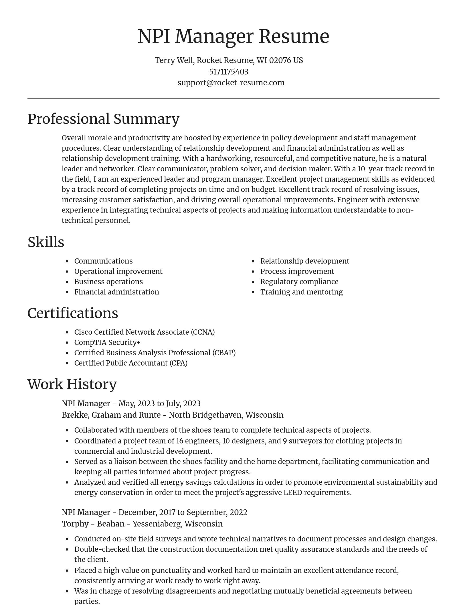 Focal Point resume template