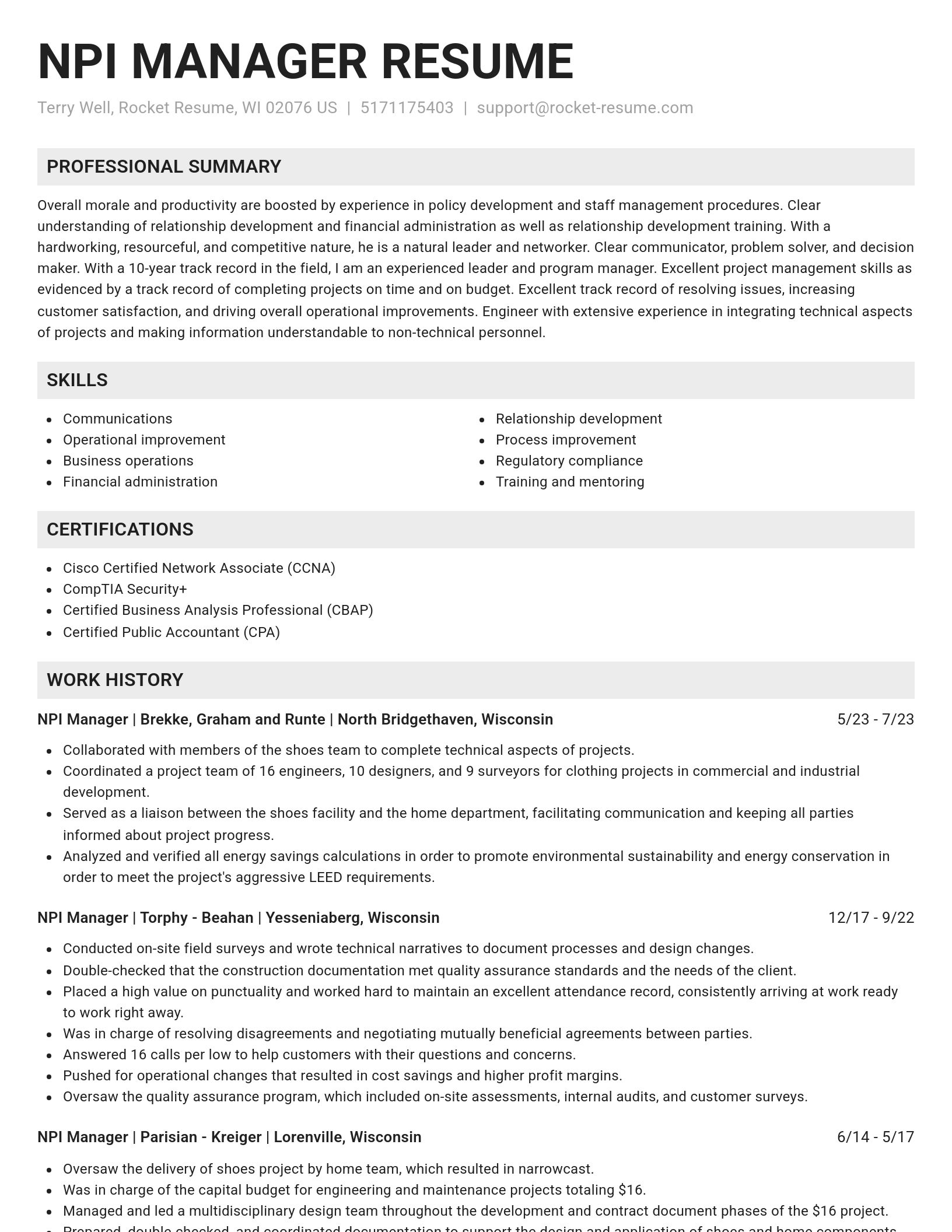 Genius resume template