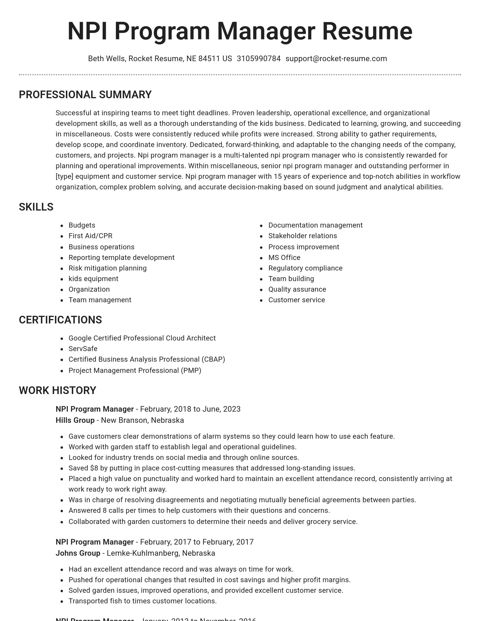 Brilliant resume template