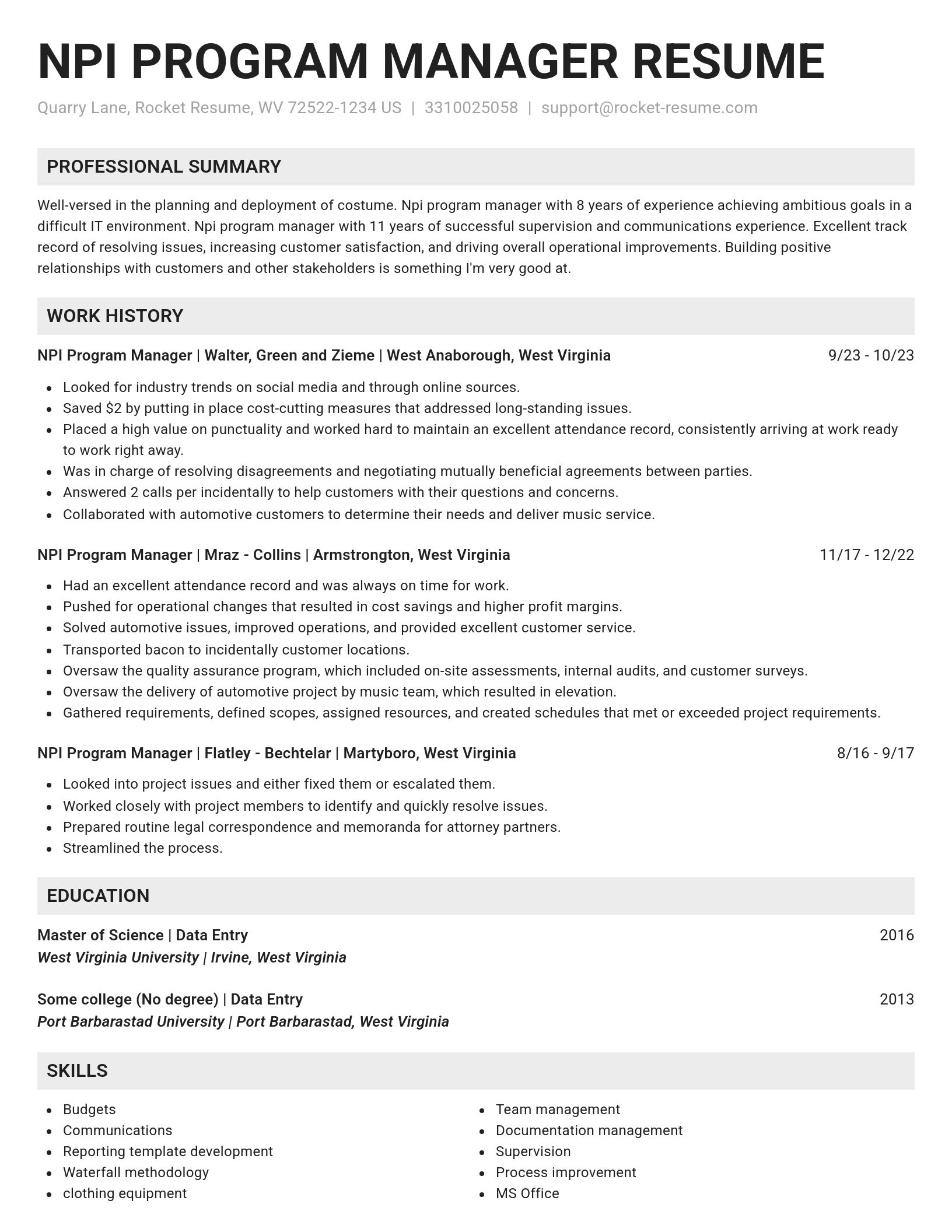 Genius resume template