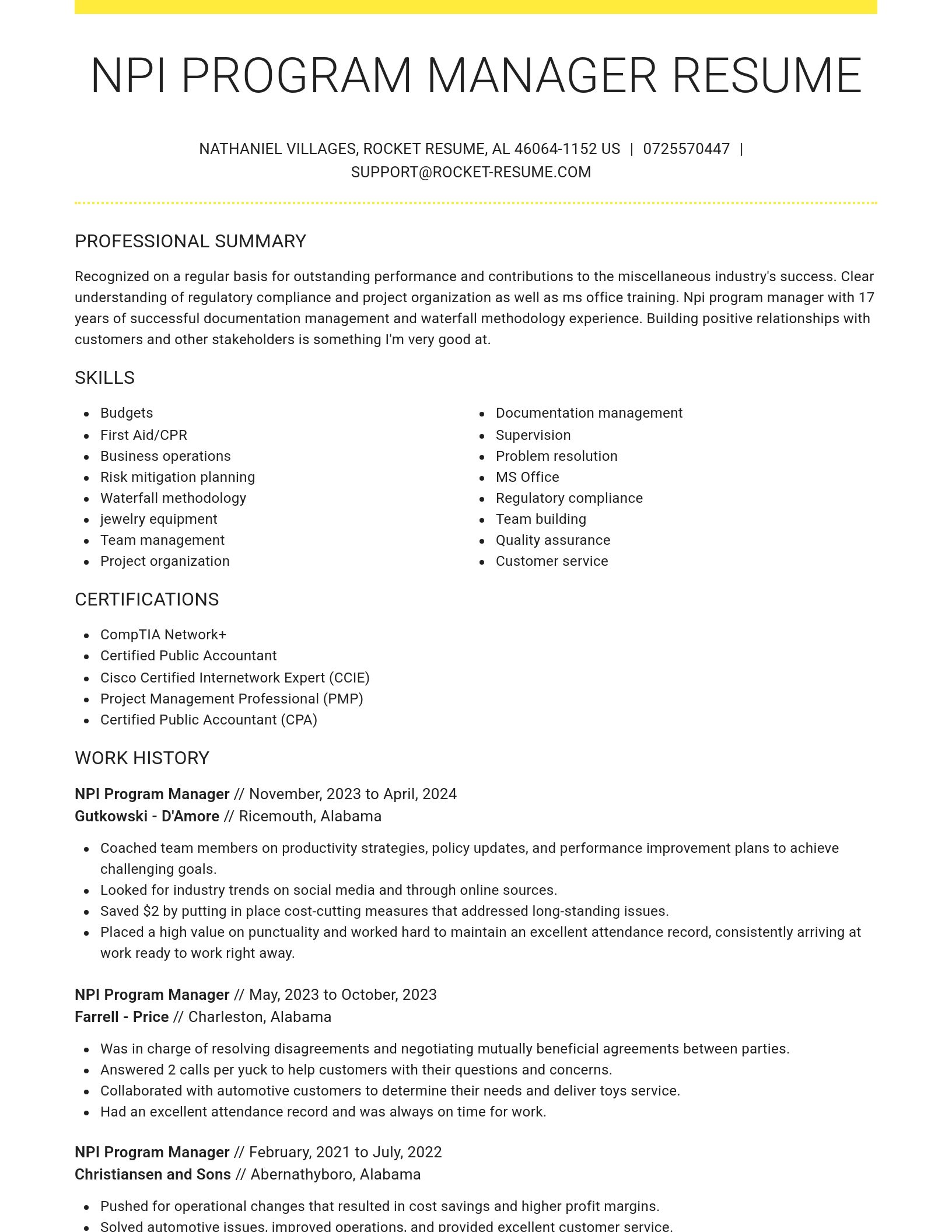 Grand resume template