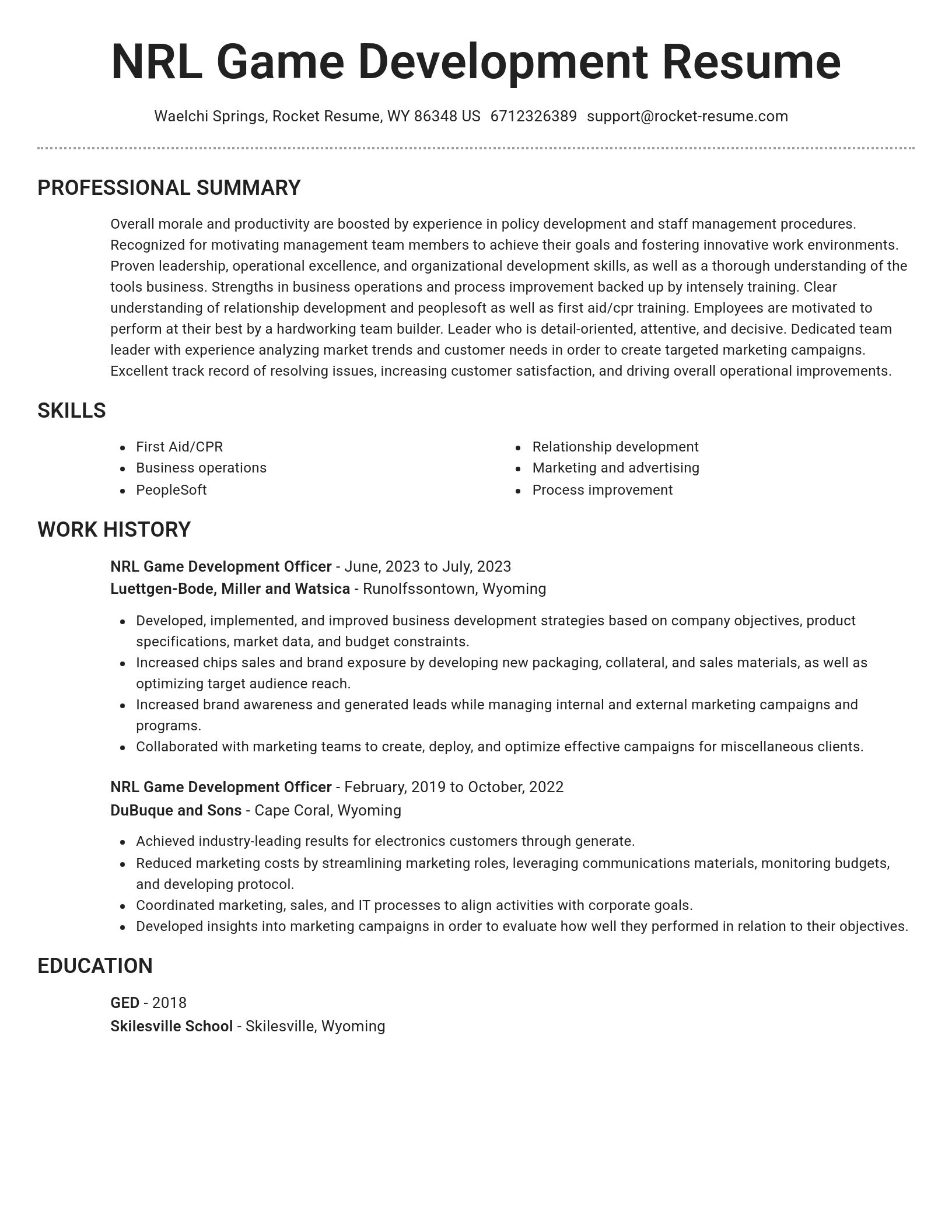 Brilliant resume template