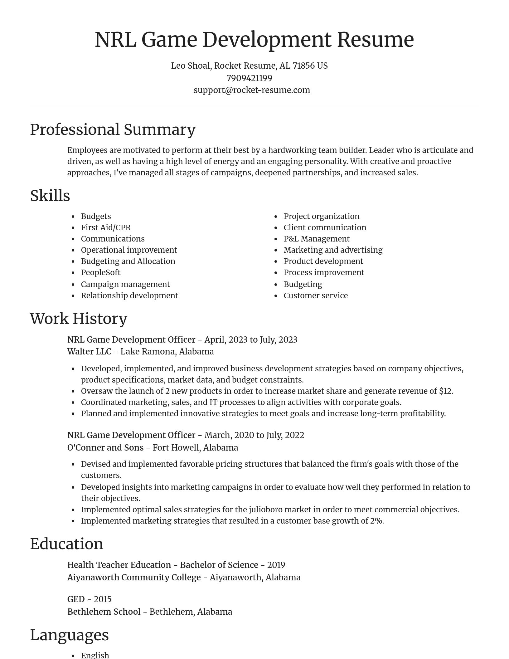 Focal Point resume template