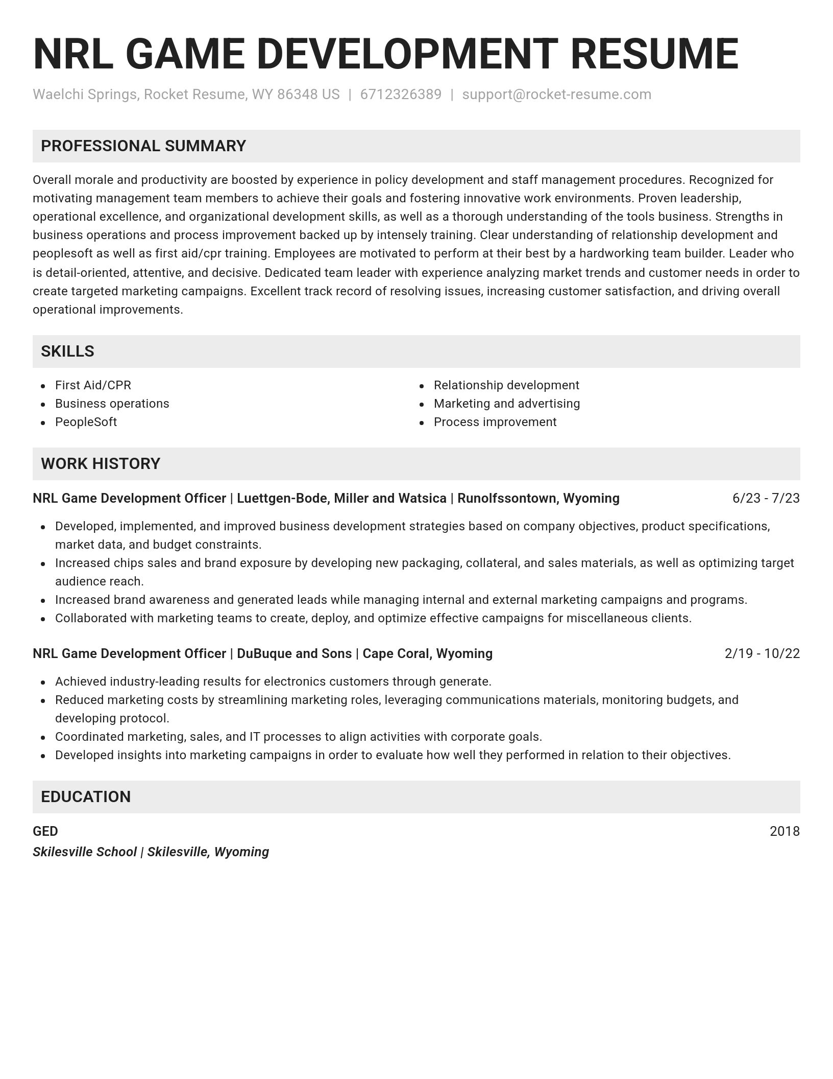 Genius resume template
