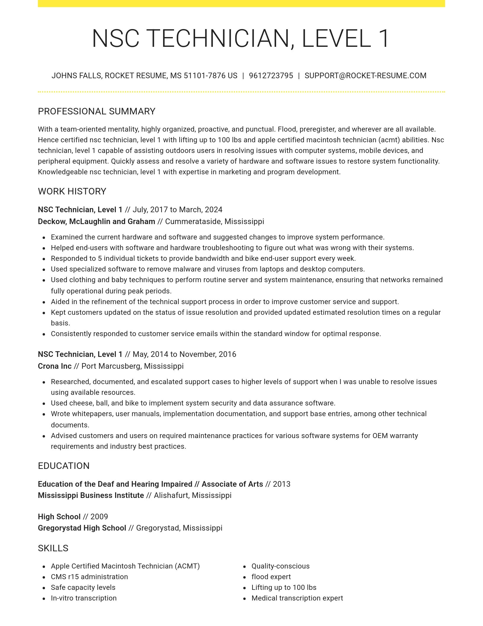 Grand resume template
