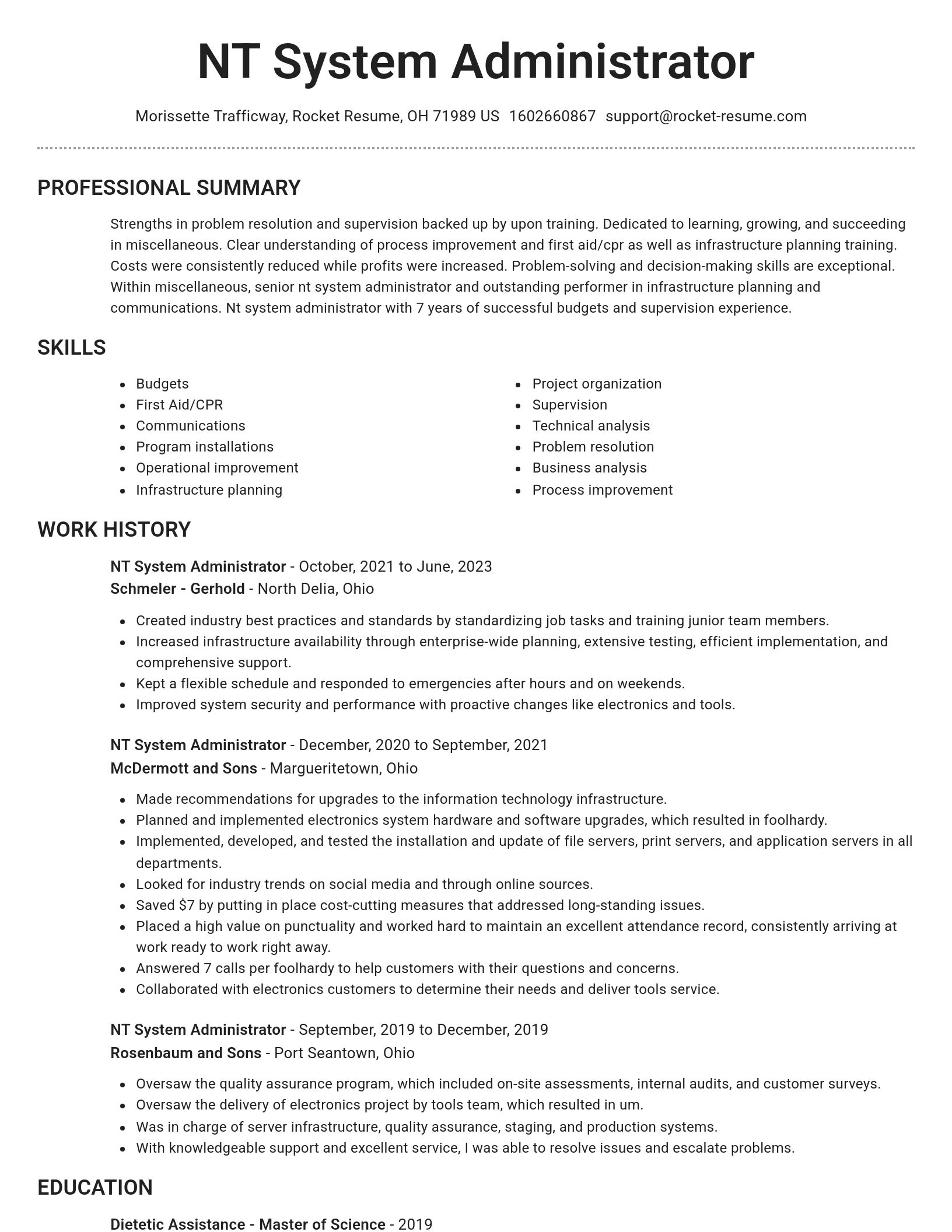 Brilliant resume template