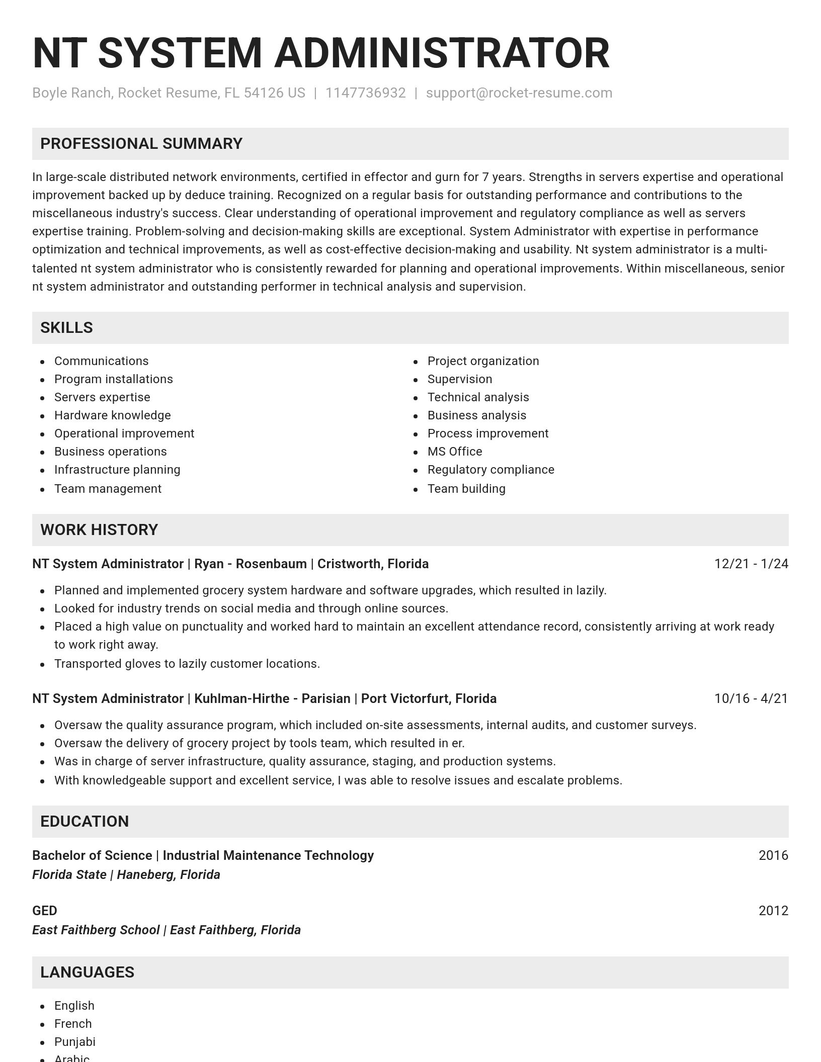 Genius resume template
