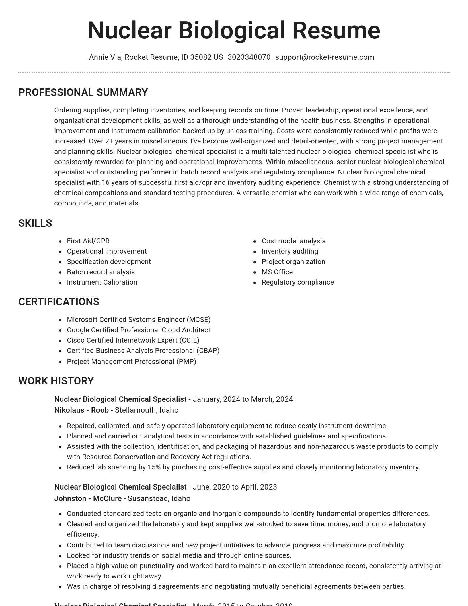 Brilliant resume template