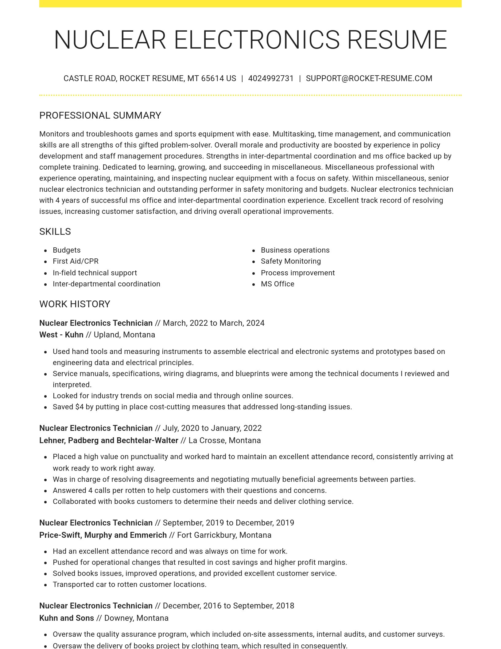Grand resume template