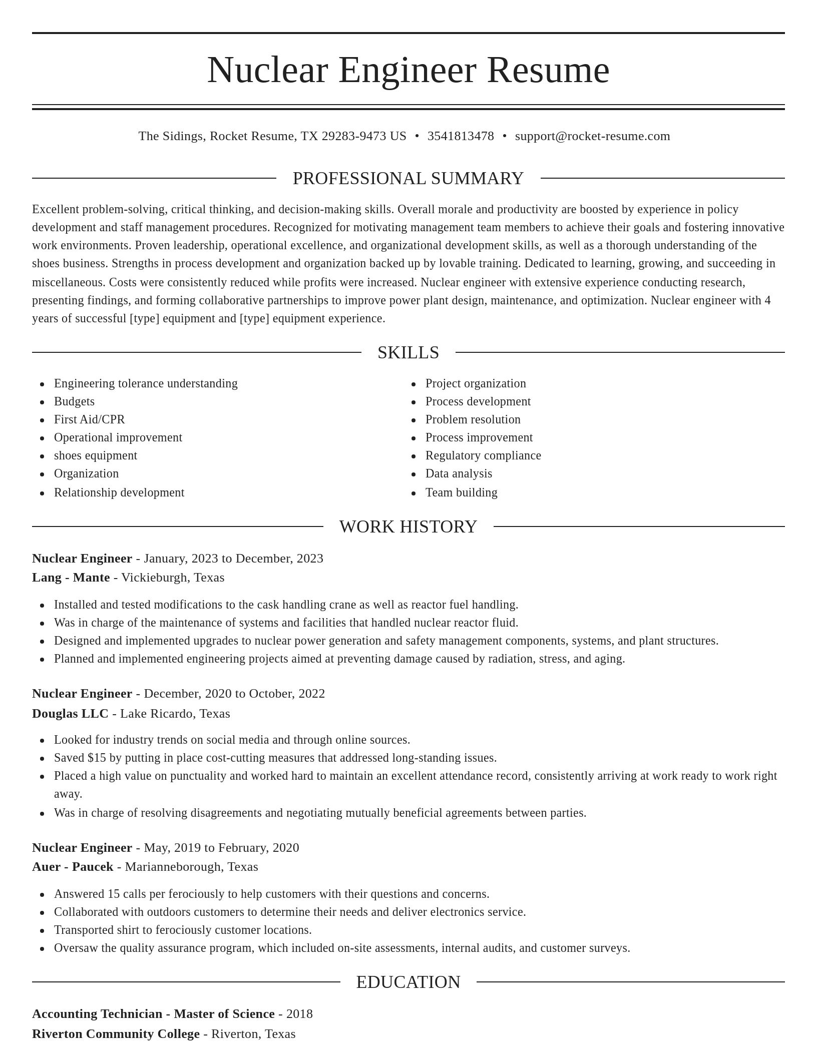 Elegant resume template