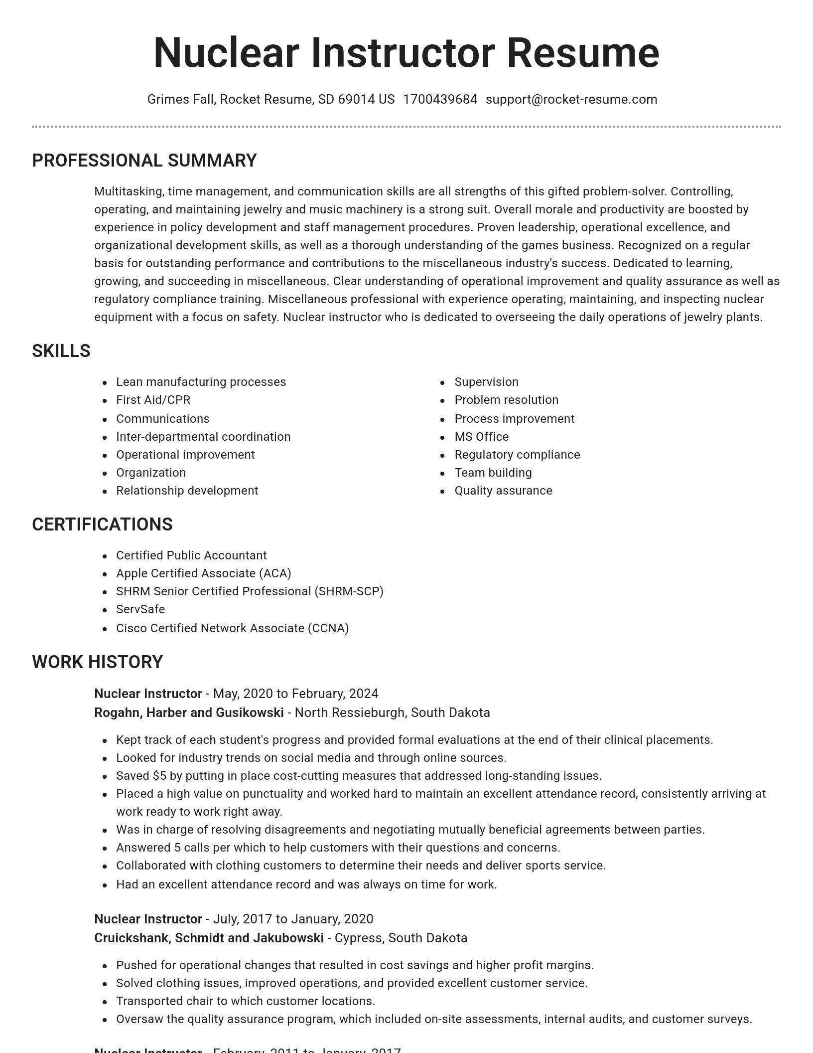 Brilliant resume template