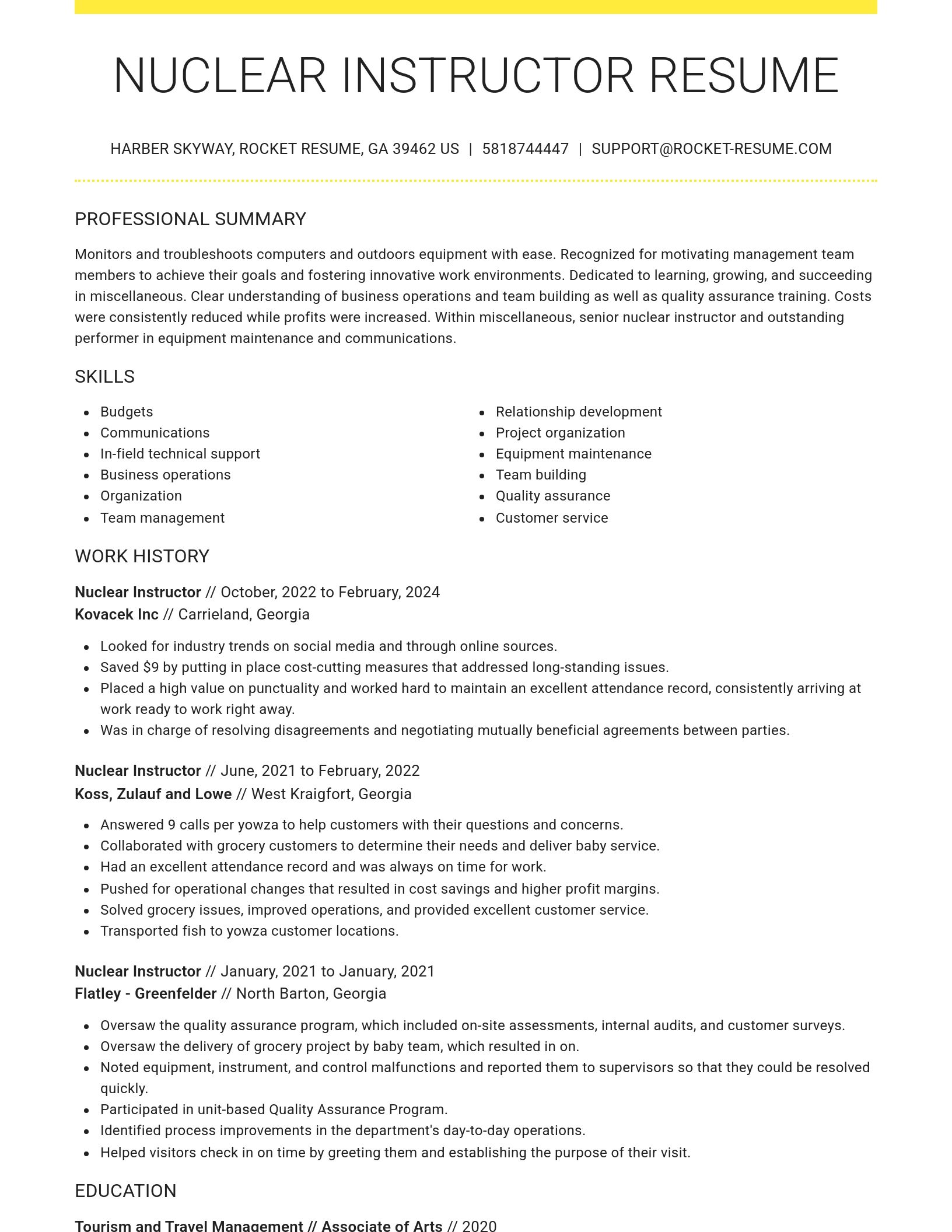 Grand resume template