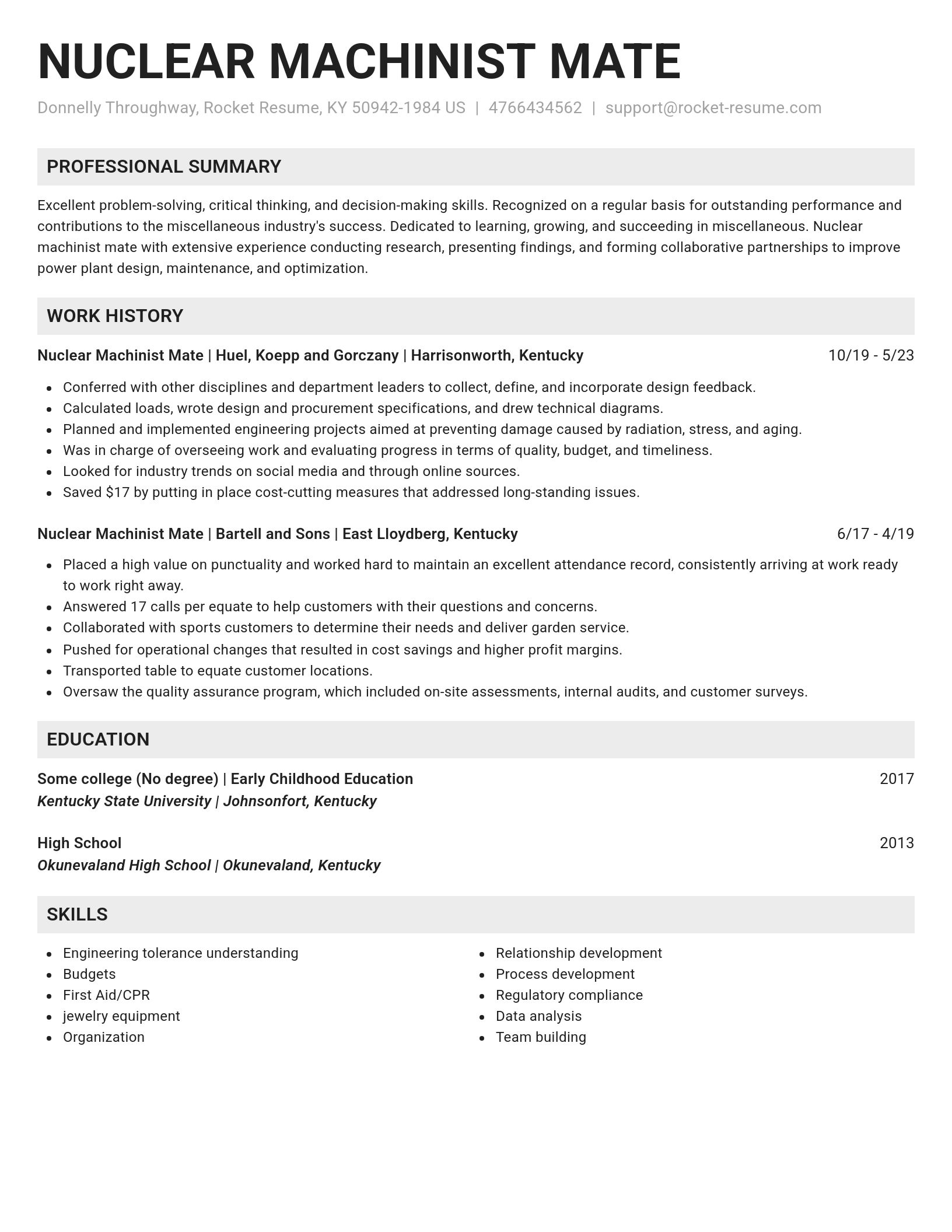 Genius resume template