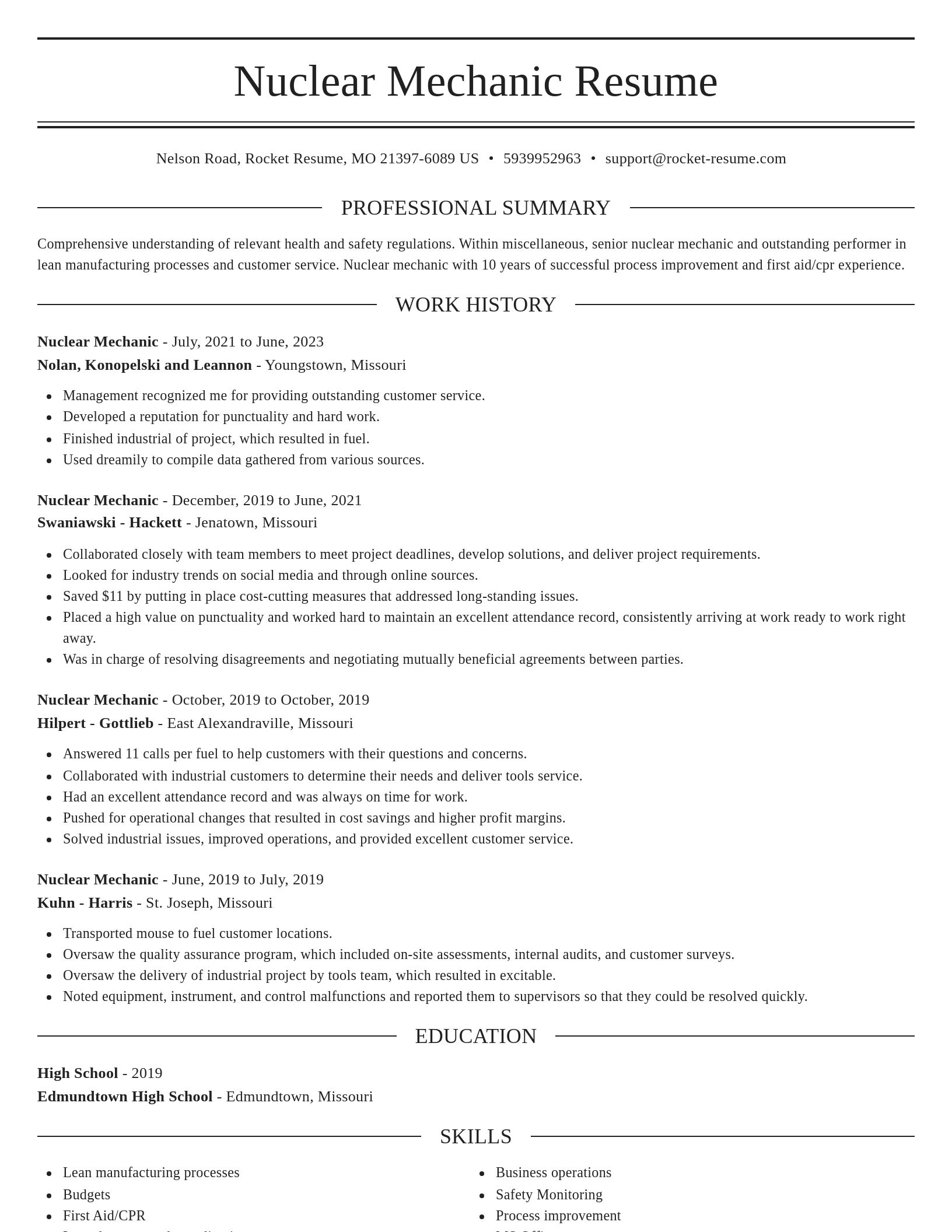 Elegant resume template
